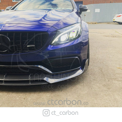 MERCEDES C63 W205 COUPE CARBON FIBRE SPLITTER - B-STYLE