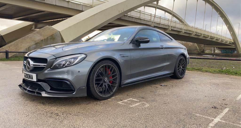 MERCEDES C63 W205 COUPE CARBON FIBRE SPLITTER - B-STYLE