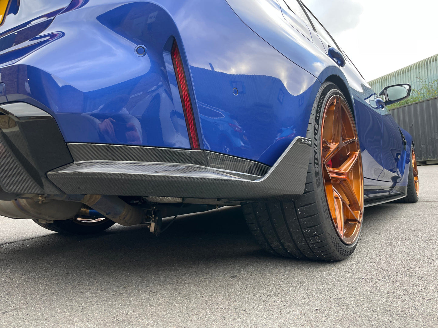 BMW M3 G80/G81 CARBON FIBRE REAR BUMPER CORNERS - MP STYLE