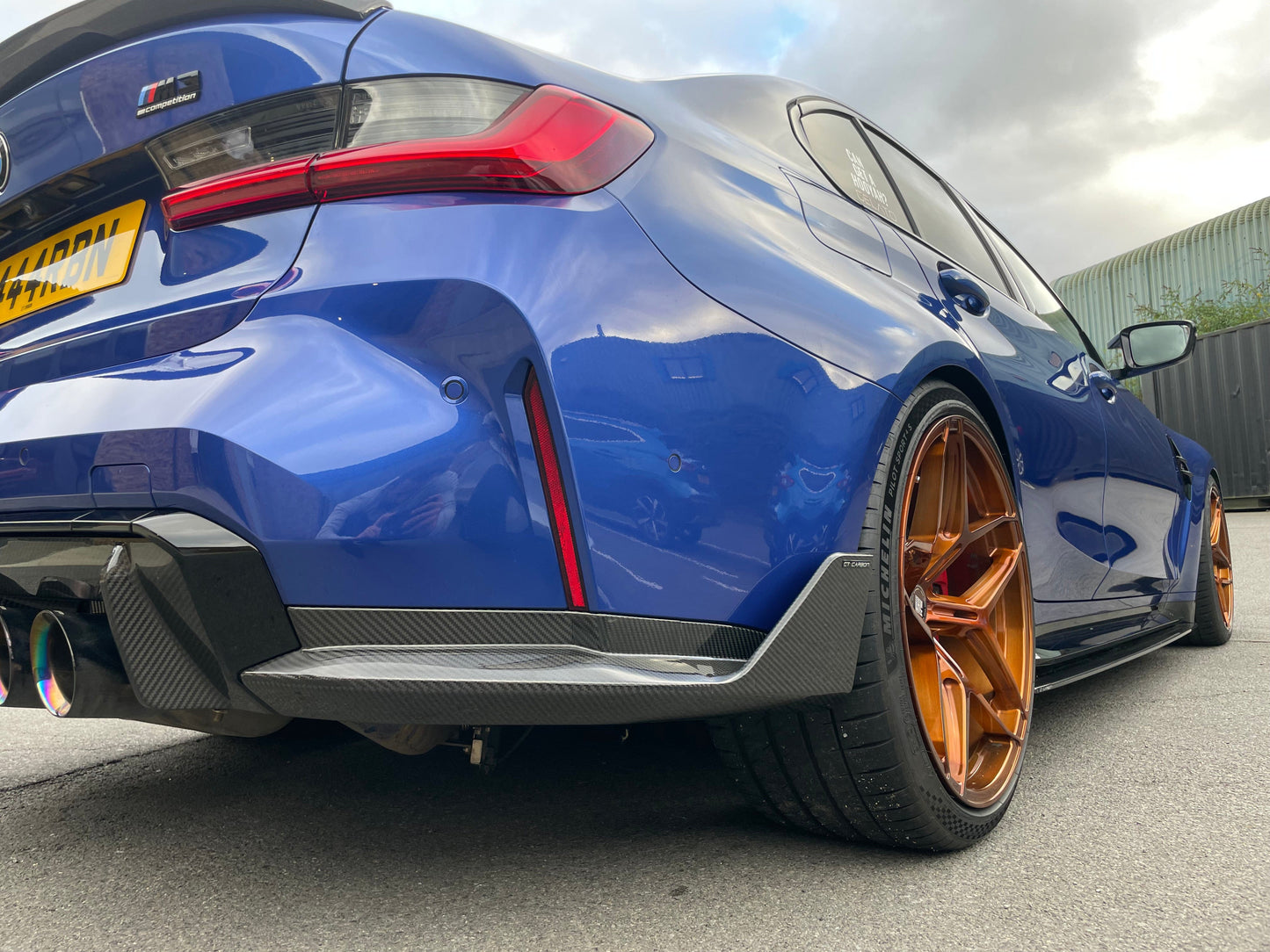 BMW M3 G80/G81 CARBON FIBRE REAR BUMPER CORNERS - MP STYLE