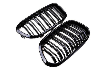 Gloss Black Kidney Grilles for BMW 1 Series (2015-2019 LCI, F20 F21)