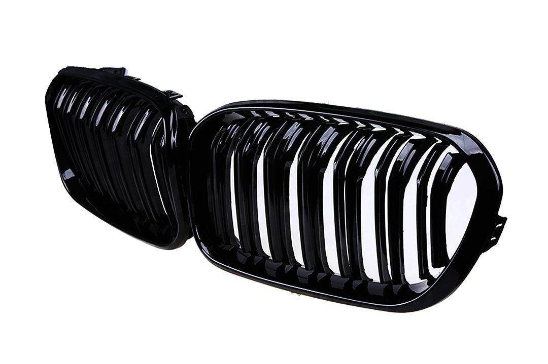 Gloss Black Kidney Grilles for BMW 1 Series (2015-2019 LCI, F20 F21)