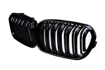 Gloss Black Kidney Grilles for BMW 1 Series (2015-2019 LCI, F20 F21)