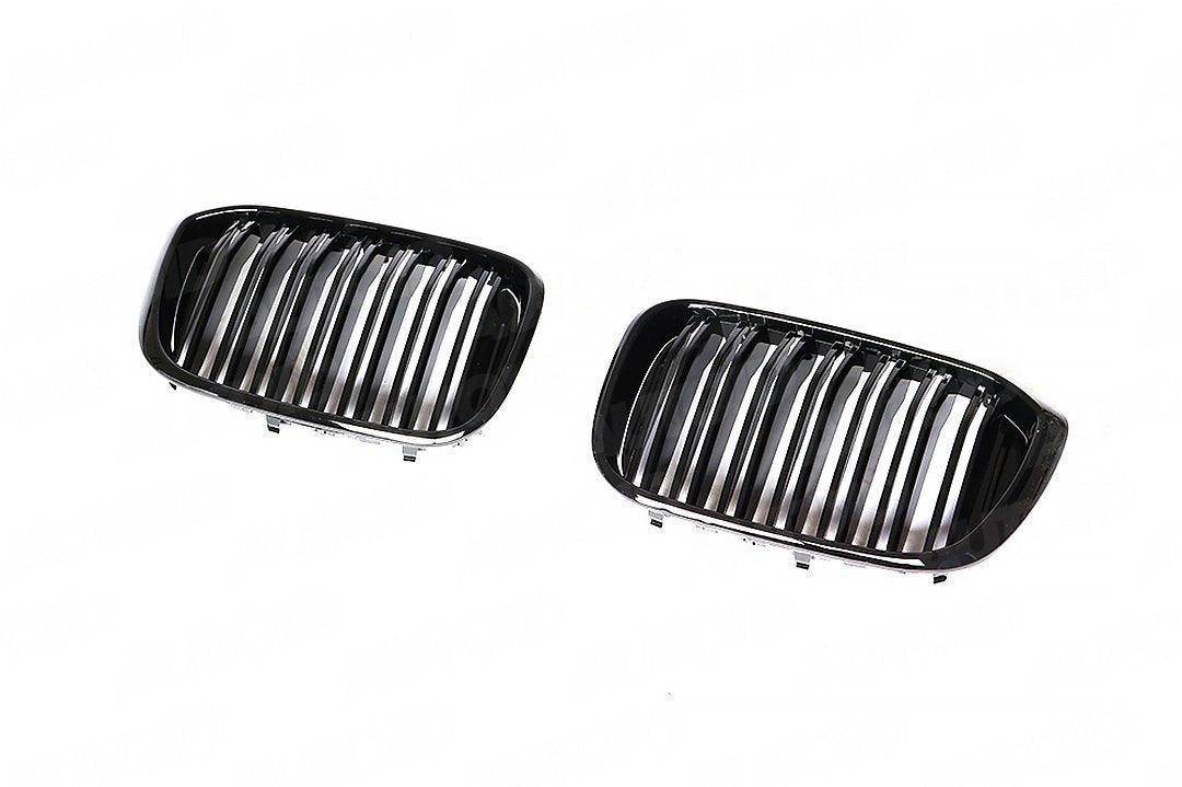 Gloss Black Kidney Grilles for BMW X3 & X4 (2019+, G01 G02)