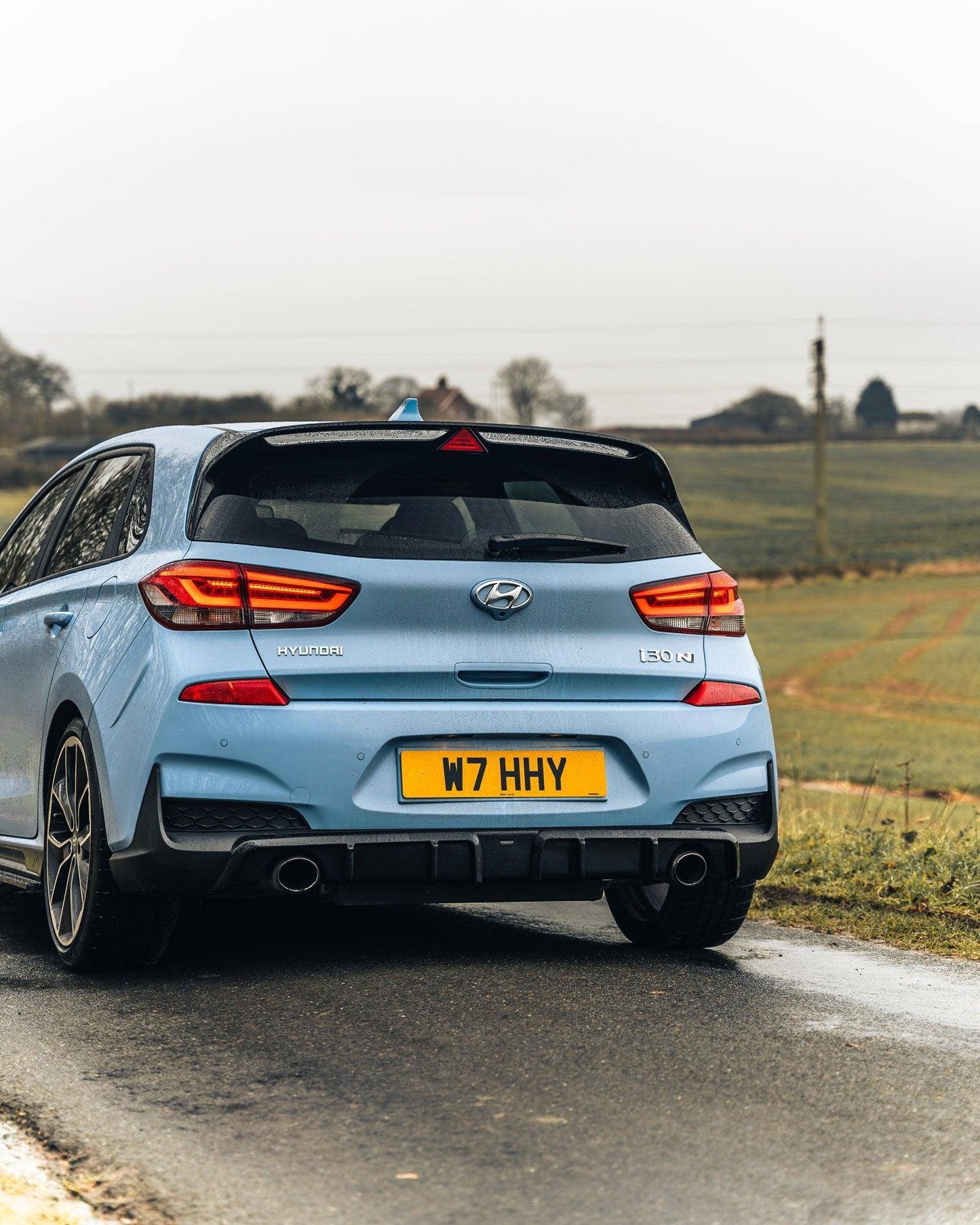 Hyundai i30 N EVO-1 Gloss Black Rear Diffuser by ZAERO (2018+, PD)