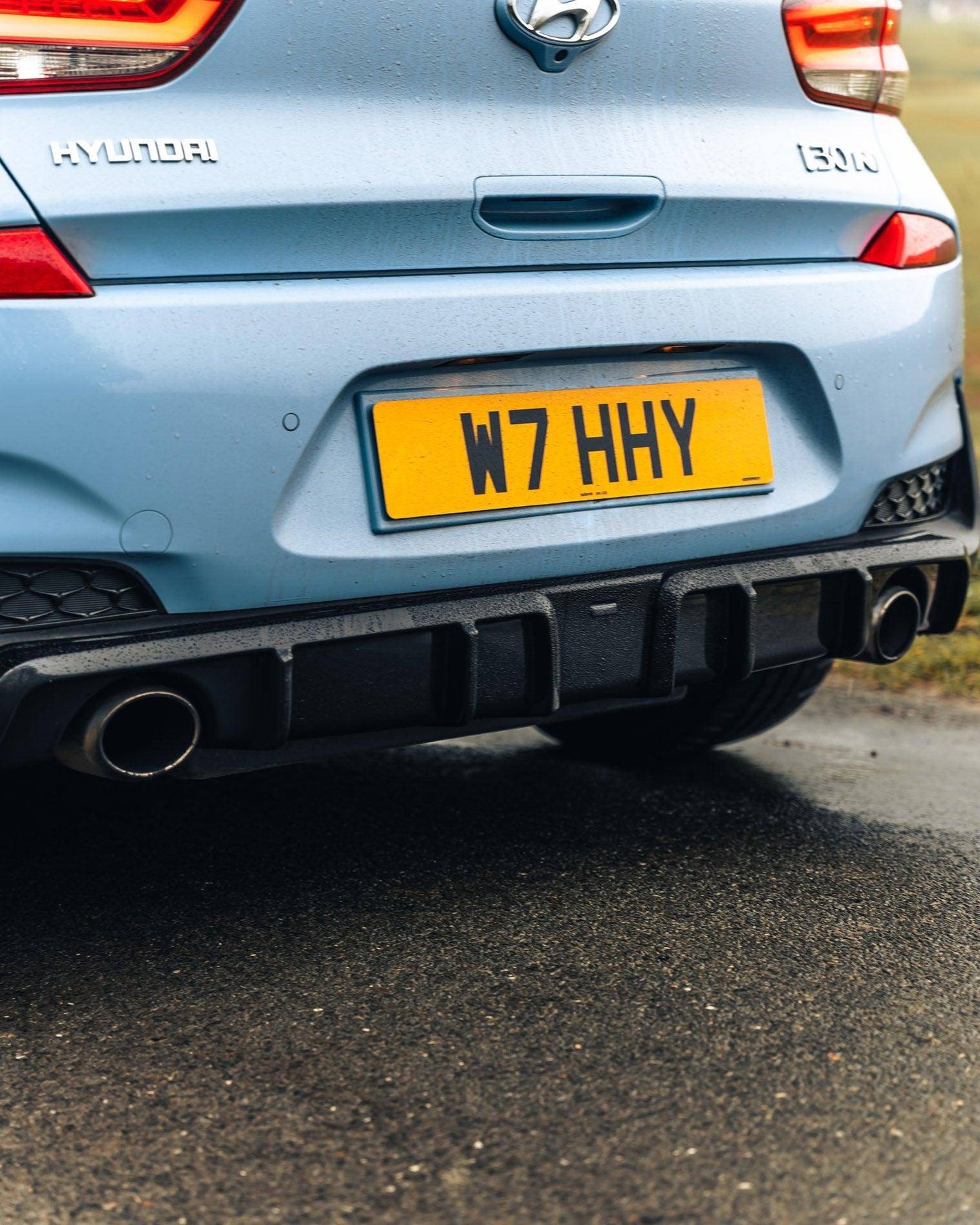 Hyundai i30 N EVO-1 Gloss Black Rear Diffuser by ZAERO (2018+, PD)