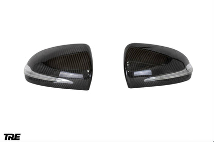 TRE Pre-preg Carbon Fibre Wing Mirror Covers for Mercedes C Class & C63 (2014+, W205)