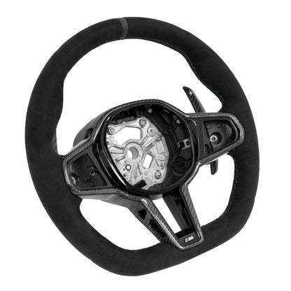 BMW 2 Series G42, 3 Series G20, M2 G87, M3 G80, M4 G82 Facelift Style Carbon Fibre Steering Wheel by TRE (2018+)