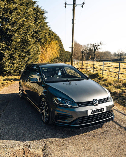 VW Golf R Mk7.5 EVO-1 Gloss Black Front Splitter by ZAERO (2017-2020)