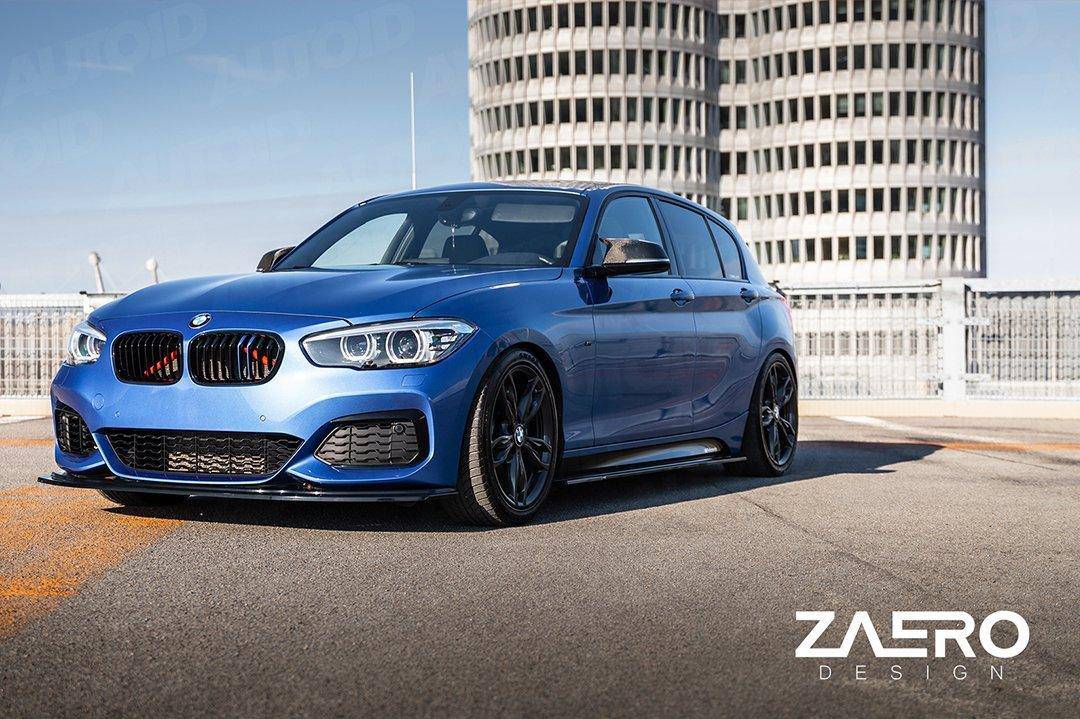 BMW 1 Series F20 F21 LCI EVO-1 Gloss Black Front Splitter by ZAERO (2015-2019)