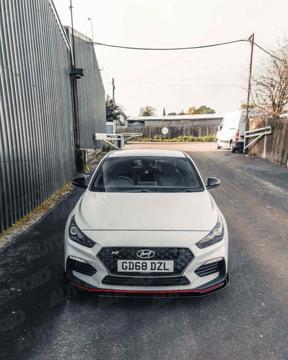 Hyundai i30 N EVO-1 Gloss Black Front Splitter by ZAERO (2018+, PD)