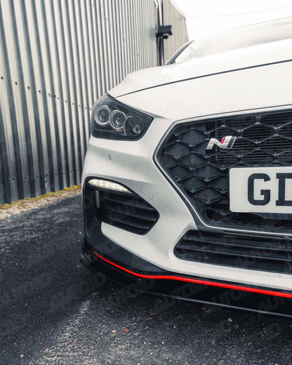 Hyundai i30 N EVO-1 Gloss Black Front Splitter by ZAERO (2018+, PD)