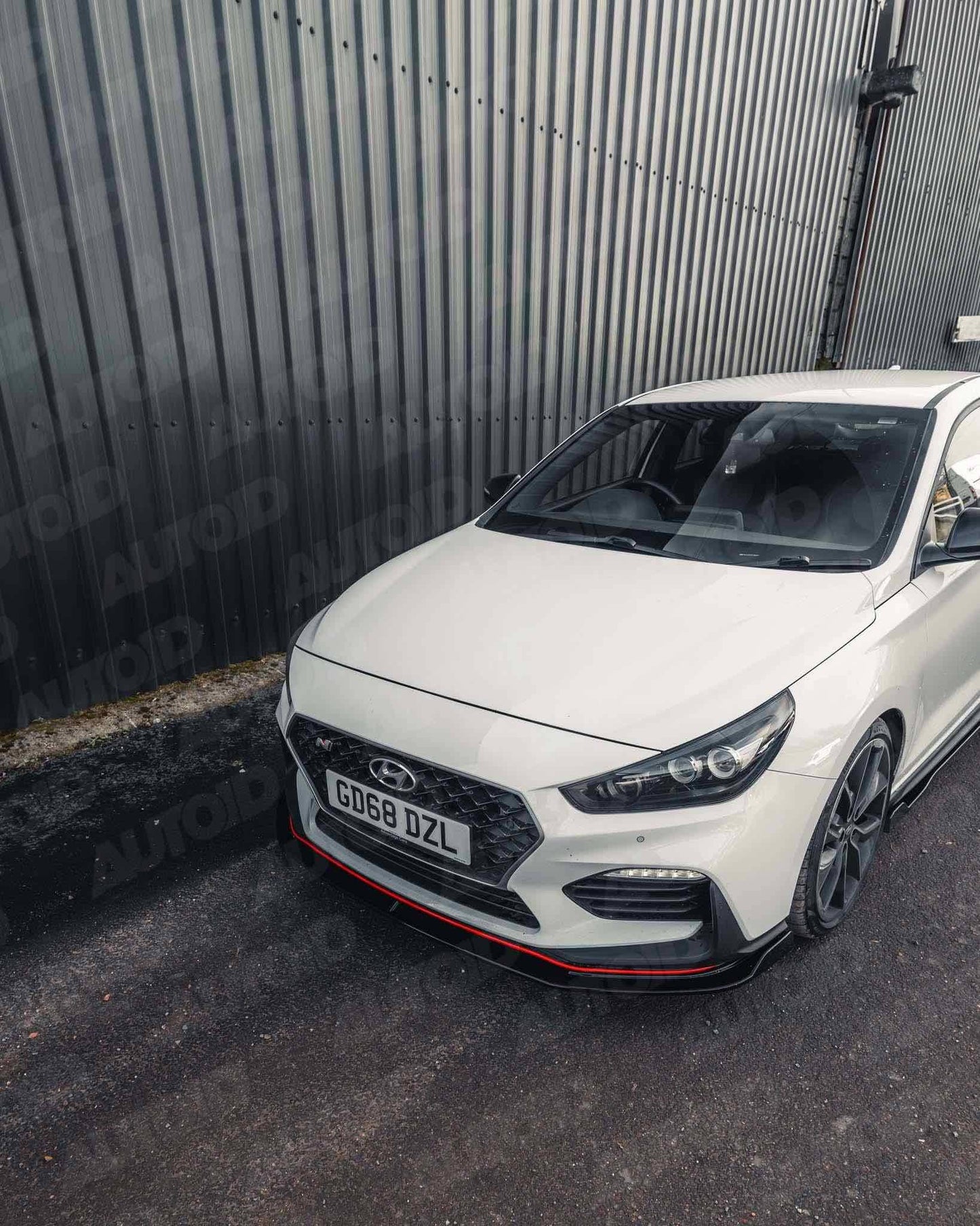 Hyundai i30 N EVO-1 Gloss Black Front Splitter by ZAERO (2018+, PD)