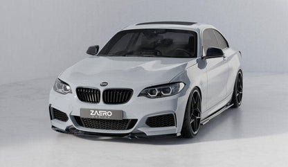 BMW 2 Series, M235i & M240i F22 F23 EVO-1 Gloss Black Front Splitter by ZAERO (2014-2019)