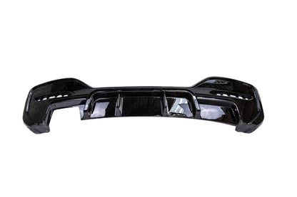 BMW 1 Series M Sport F20 F21 LCI Single Exit (118i 120i 120d 125i) EVO-1 Gloss Black Rear Diffuser by ZAERO (2015-2019)