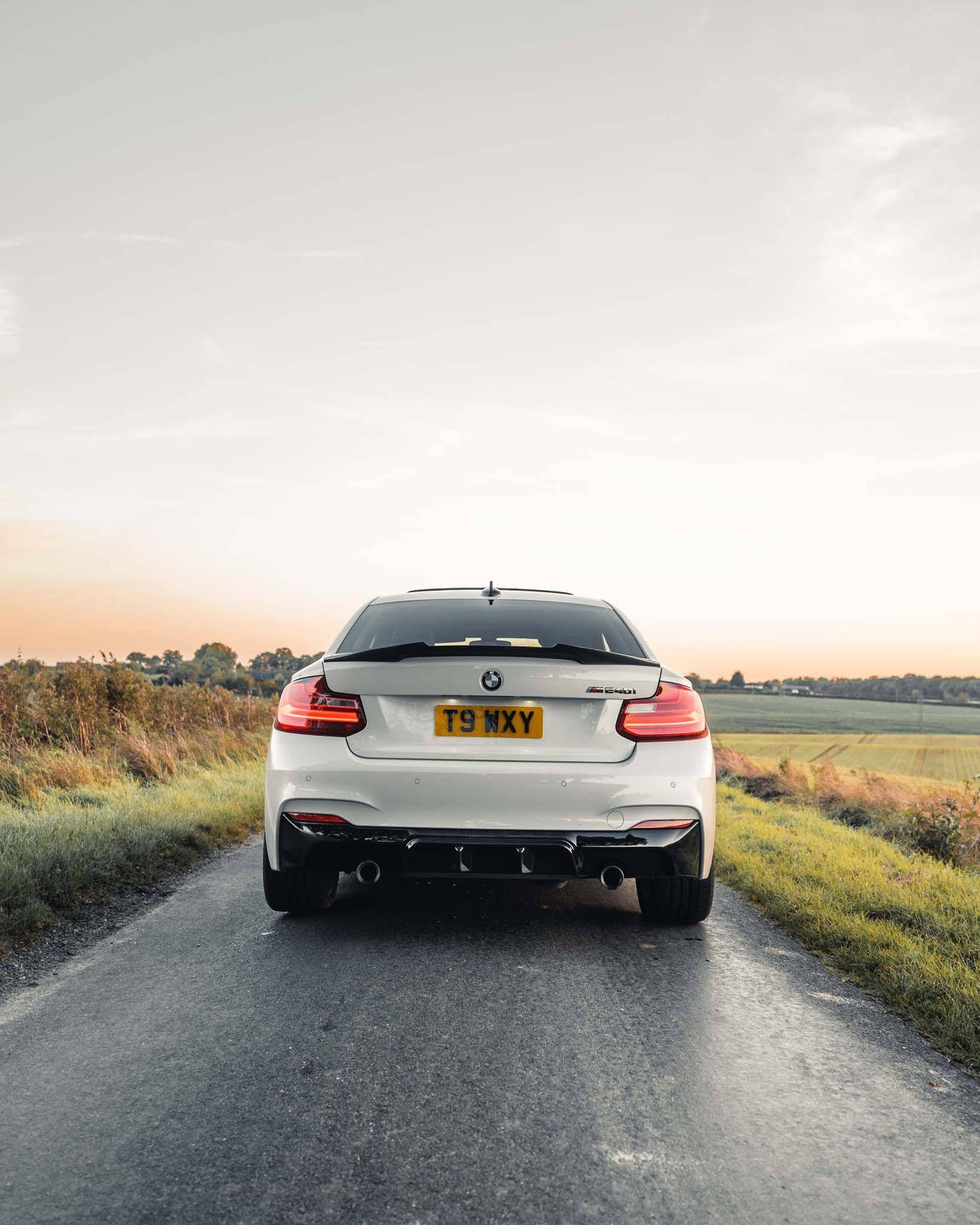 BMW 2 Series M235i & M240i F22 F23 EVO-1 Gloss Black Rear Diffuser by ZAERO (2014-2019)