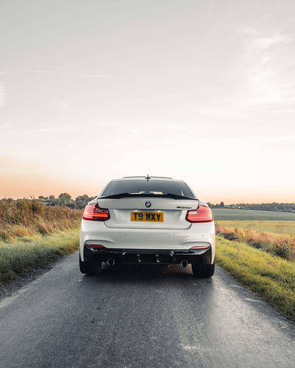 BMW 2 Series M235i & M240i F22 F23 EVO-1 Gloss Black Rear Diffuser by ZAERO (2014-2019)