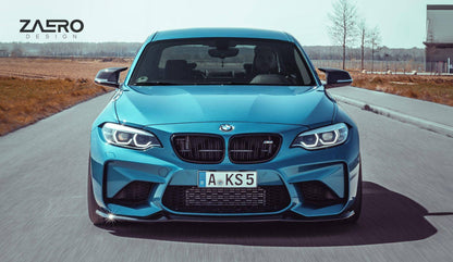 BMW M2 F87 EVO-S Gloss Black Front Splitter by ZAERO (2015-2018)