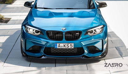 BMW M2 F87 EVO-S Gloss Black Front Splitter by ZAERO (2015-2018)